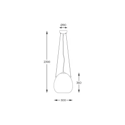 Zumaline Lampa wisząca MOON P19066B-D30