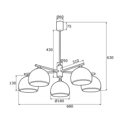 Lampy Wiszące|inny Lampa wisząca mosiądz MARBELLA