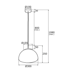 inny Lampa wisząca mosiądz TRINI fi 30 cm