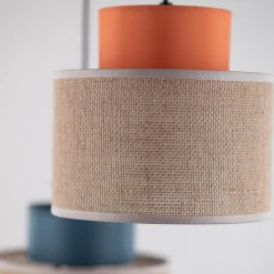 Lampy Wiszące|TK Tomasz Krywult Lampa wisząca okrągła podstawa 3 abażury DUO JUTA