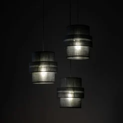 TK Tomasz Krywult Lampa wisząca okrągła podsufitka czarna CALISTO 3