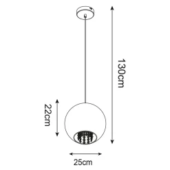 Zumaline Lampa wisząca P12082D-D25 IVIA