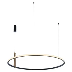 Lampy Wiszące|Zumaline Lampa wisząca pierścieniowa czarna LED CLAUD