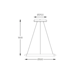 Zumaline Lampa wisząca pierścieniowa LED NEWA
