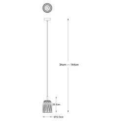 Wszystkie Lampy Sufitowe|Zumaline Lampa wisząca pojedyncza złota TAZZA