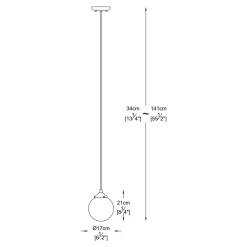 Lampy Wiszące|Zumaline Lampa wisząca RIANO P0454-01D-F7AC