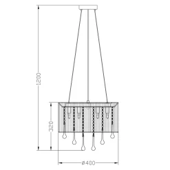 Lampy Wiszące|Zumaline Lampa wisząca RLD92174-8A VERONA