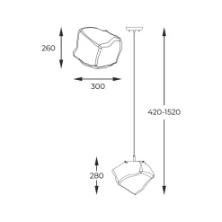Lampy Wiszące|Zumaline Lampa wisząca ROCK P0488-01B-U8AC