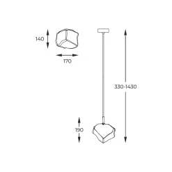Lampy Wiszące|Zumaline Lampa wisząca ROCK P0488-01F-F4AC