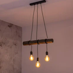 Lampy Wiszące|Spot - Light Lampa wisząca rustykalna orzech TRABO 3