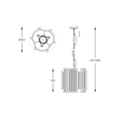 Zumaline Lampa wisząca SERGIO P0528-08A-V6AC