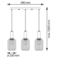 Lampy Wiszące| Lampa wisząca SMOKEY SUFFOLK 3