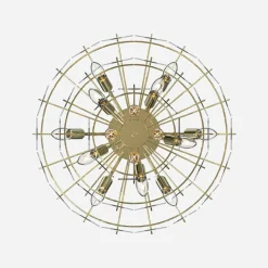 Zumaline Lampa wisząca transparentne szkło złota NIRA φ56 cm