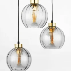 TK Tomasz Krywult Lampa wisząca transparentna okrągła podstawa DEVI 3