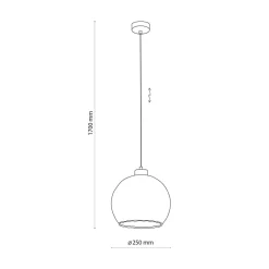 TK Tomasz Krywult Lampa wisząca transparentna DEVI