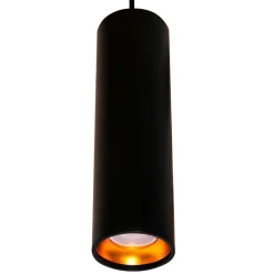 Lampa wisząca tuba czarno-złota LATI I