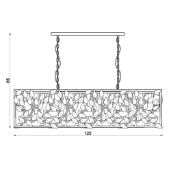 Lampy Wiszące|Luminex Lampa wisząca tytanowe złoto ARION V