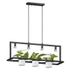 Zumaline Lampa wisząca z osłonkami na rośliny czarna PLANTER