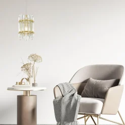 Lampy Wiszące|Zumaline Lampa wisząca złota ALEXANDRIA 19 cm