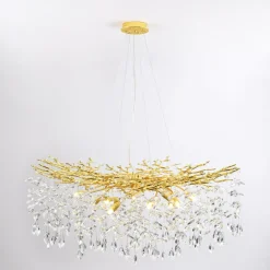 Lampy Wiszące|Zumaline Lampa wisząca złota CINDY II