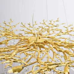 Lampy Wiszące|Zumaline Lampa wisząca złota CINDY II