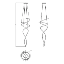 Lampy Wiszące|Zumaline Lampa wisząca złota COCO na pilota