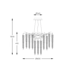 Zumaline Lampa wisząca złota DIJON