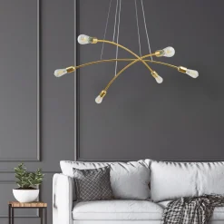 Lampy Wiszące|TK Tomasz Krywult Lampa wisząca złota HELIX VI