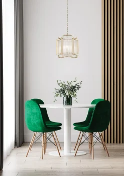 Zumaline Lampa wisząca złota SERGIO 35 cm