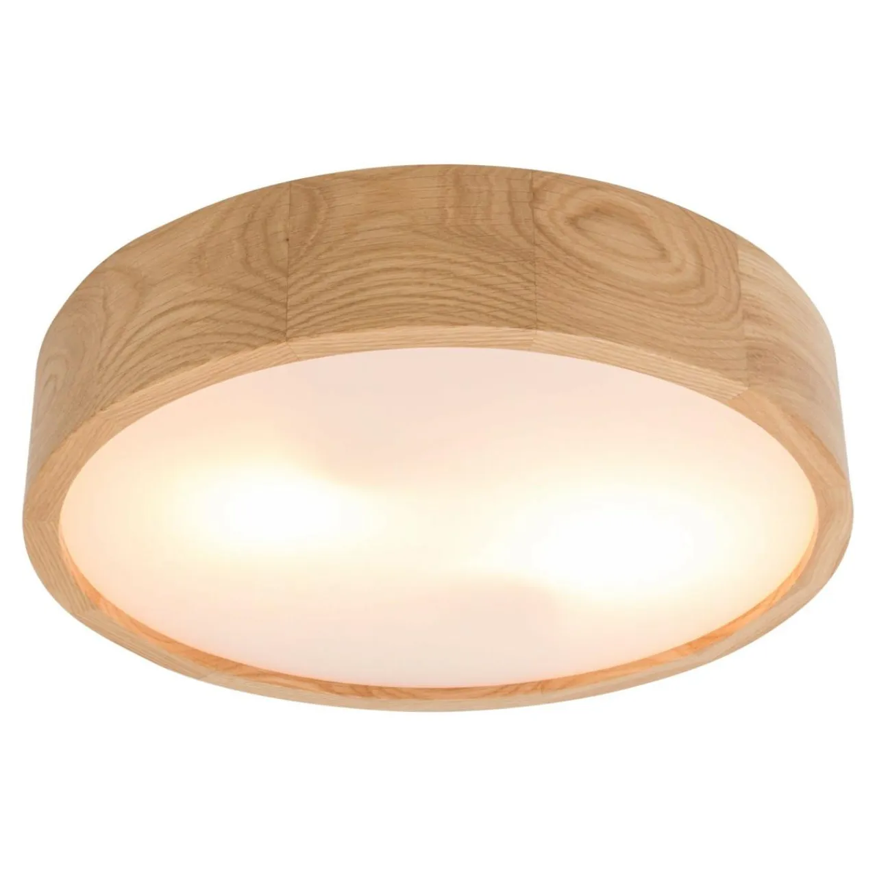 Plafony|Wszystkie Lampy Sufitowe| Lampa z oprawą w kolorze dębu - średnica 37 cm