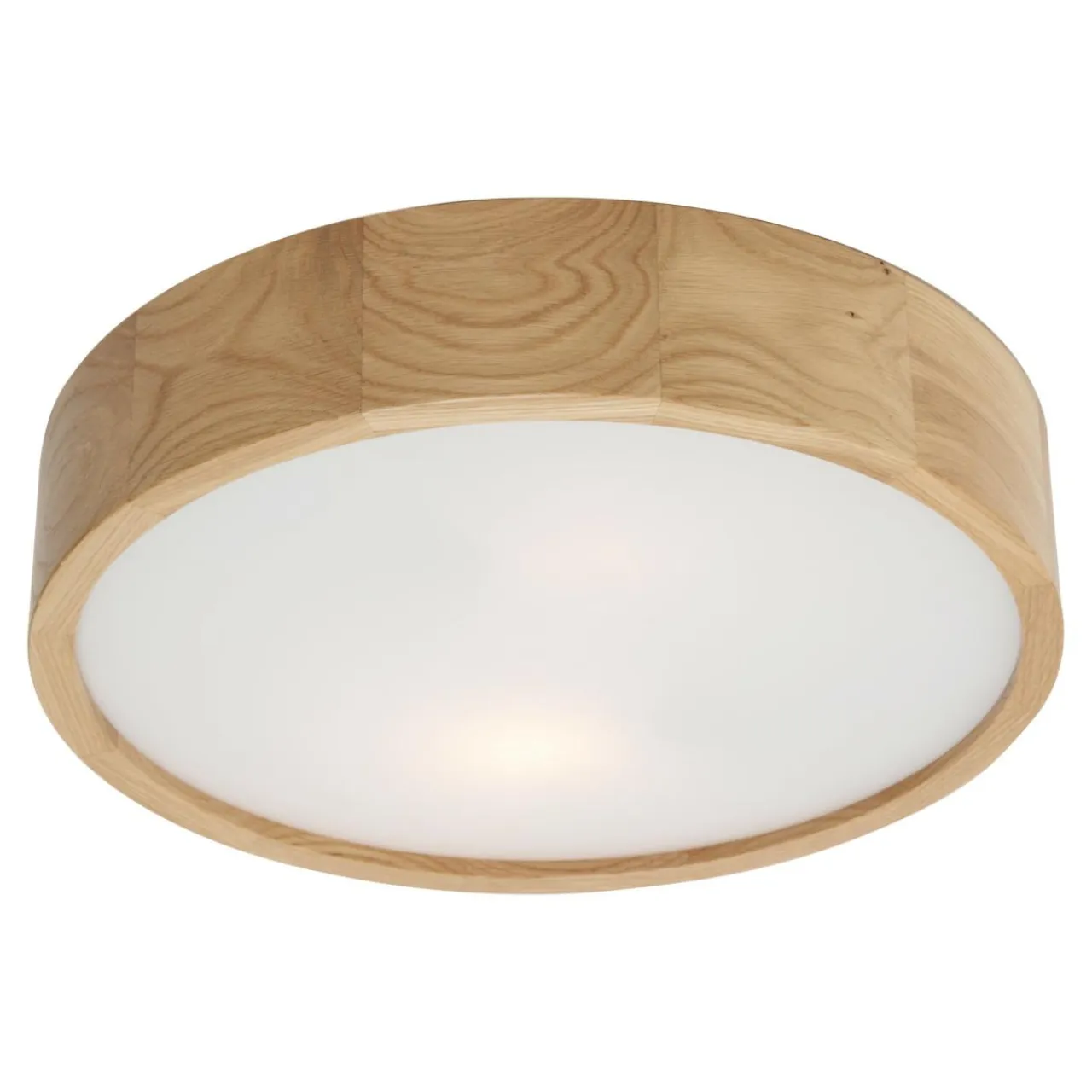 Plafony|Wszystkie Lampy Sufitowe| Lampa z oprawą w kolorze dębu - średnica 47 cm