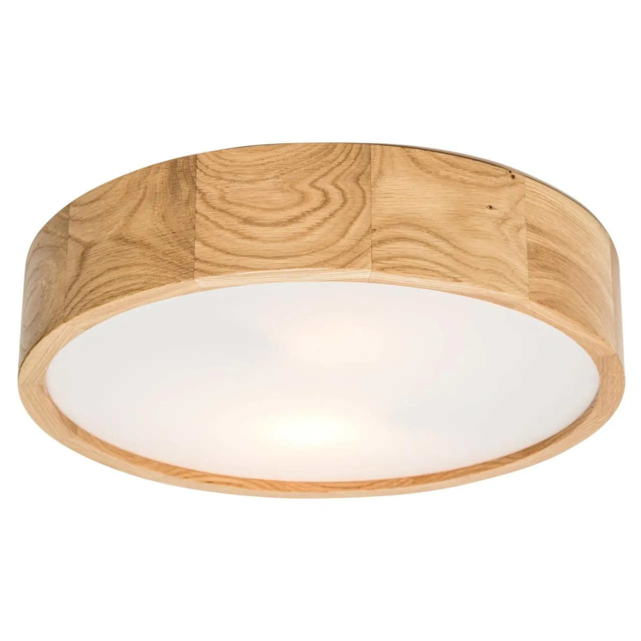 Plafony|Wszystkie Lampy Sufitowe| Lampa z oprawą w kolorze dębu - średnica 47 cm