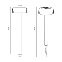 Zumaline Lampa zewnętrzna ogrodowa solarna czarna BLUET