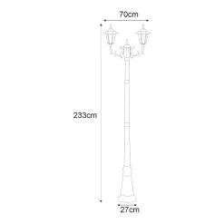 Lampy Ogrodowe|Lampy Ogrodowe|inny Lampa zewnętrzna outdoor 2-ramienna czarna STANDARD