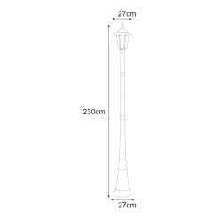 Lampy Ogrodowe|Lampy Ogrodowe|inny Lampa zewnętrzna outdoor wysoka czarna STANDARD