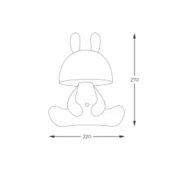 Dzieci Zumaline Lampka nocna LED biała KRÓLIK