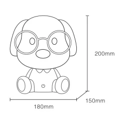 Lampki Nocne|Lampy Do Pokoju Dziecięcego|Zumaline Lampka nocna LED niebieska PIES