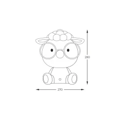 Dzieci Zumaline Lampka nocna LED szara OWCA