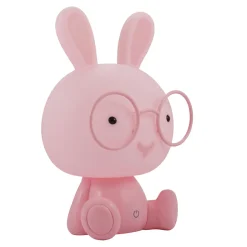 Lampki Nocne|Lampy Do Pokoju Dziecięcego| Lampka nocna różowa LED KRÓLIK