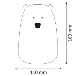 Lampki Nocne|Lampy Do Pokoju Dziecięcego| Lampka nocna silikonowa różowa LED RGB MIŚ