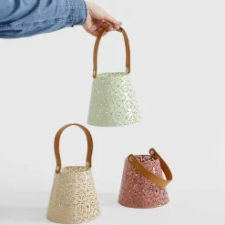 Świece, Świeczniki I Latarenki|inny Latarenka metalowa beżowa 16x26,5 cm