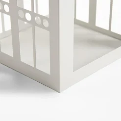 Świece, Świeczniki I Latarenki|inny Latarenka metalowa biała DOMEK 32 cm