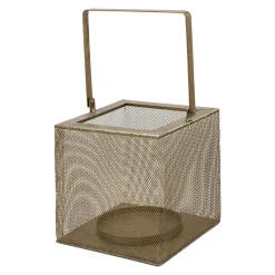 Latarenka metalowa złota 18 cm