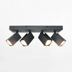 LED-POL Listwa 4 reflektory czarna ORO ELON