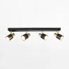 Listwy Oświetleniowe|Wszystkie Lampy Sufitowe|LED-POL Listwa 4 reflektory czarno-złota ORO NARVA