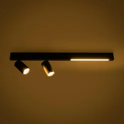 Listwy Oświetleniowe|Wszystkie Lampy Sufitowe|Zumaline Listwa LED 3-punktowa czarna MANNARI