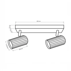 inny Listwa NICEA 2 reflektory czarna złota