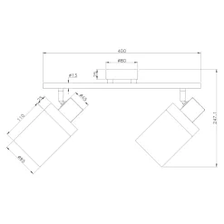 Paul Neuhaus Listwa oświetleniowa 2-punktowa PASQUAL