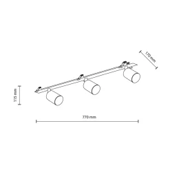 TK Tomasz Krywult Listwa podtynkowa 3 reflektory biała NEX
