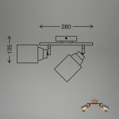 Listwy Oświetleniowe|Wszystkie Lampy Sufitowe|inny Listwa podwieszana 2 klosze czarna jasne drewno HEMA